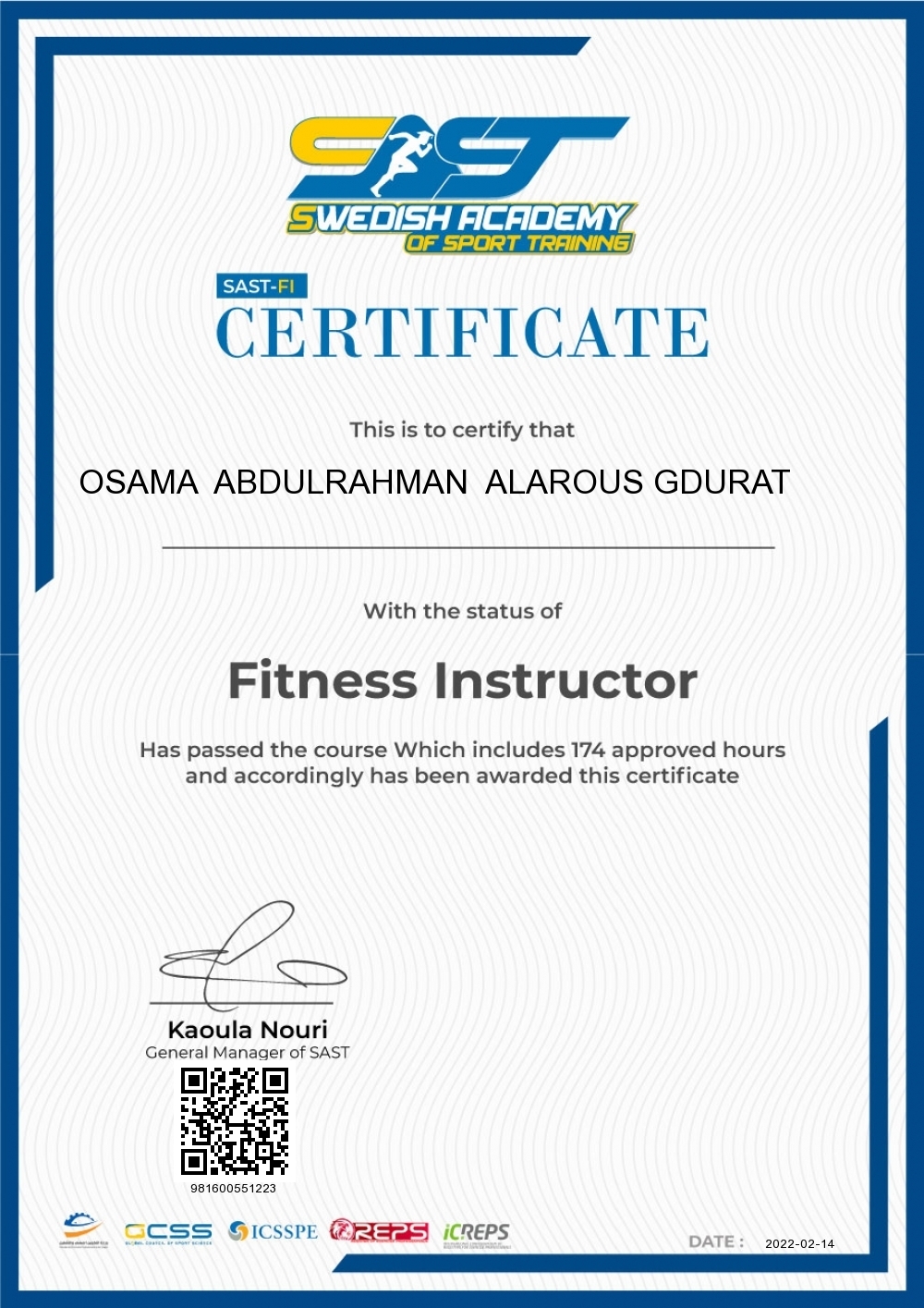 OSAMA  ABDULRAHMAN  ALAROUS GDURAT
